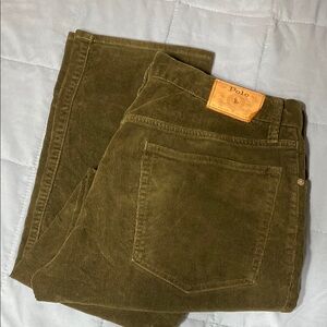 Polo by Ralph Lauren Green Corduroy Pants Classic Style